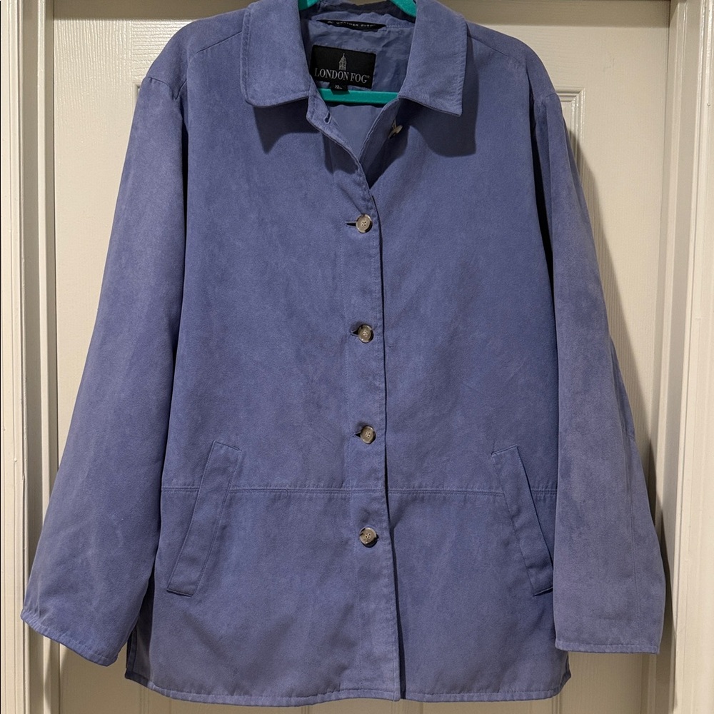 Purple Suede Autumn Travel Staple Outdoor Preppy Classic Comfortable Shacket XL